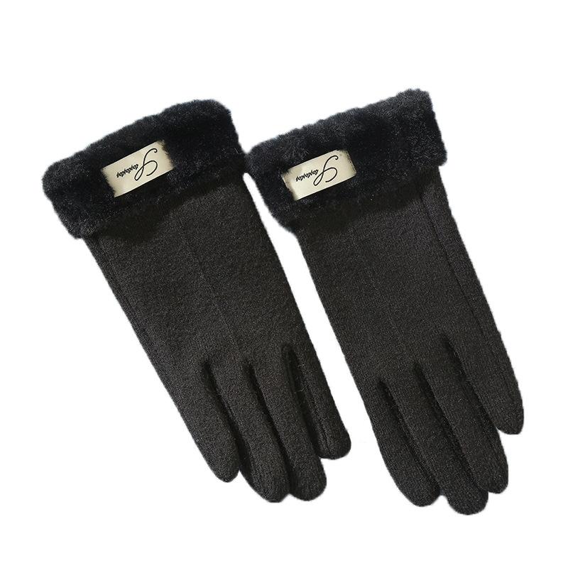 Warm Gloves In Autumn and Winter Women's All In One In One Finger and Cashmere Like Students' Hand Protectors Anti Freezing and Cold Cycling.