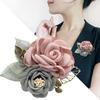 1Pc Botanical Pins Casual Mother's Day Gift Fashionable Party Accessories Women Rose Flower Brooches Fabric
