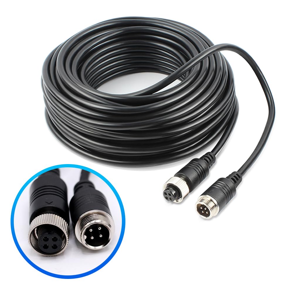 OBEST LED Camera 20M Compatible with Heavy 7-inch Monitor, 12V/24V Set, Cable, Cars, Trucks, Buses, Equipment, etc.