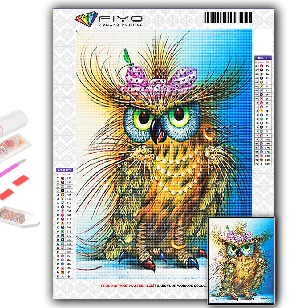 

DIY 5D алмазная живопись животное Сова набор для вышивки крестом полная дрель вышивка мозаика художественная картина стразы подарок Full Round 20X30CM