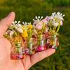 10 Stück Glasmaterial Leuchtende Mini-Vase Kreative Mini-Vase Figur Schlafzimmer Dekor