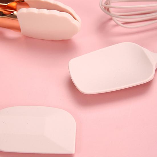 5Pcs Silicone Kitchenware Food Clip Whisk Spoon Scraper Spatula Set Odorless Heat Resistant Flexible Silicone Nonstick Cooking Baking Tools