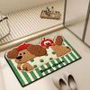 Dachshund Bathroom Mat Quick Dry Non Slip Cute Dog Rug for Shower Toilet Entryway Decor