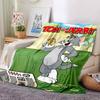 1pc Tom and Jerry Flannel Blanket Soft Warm Throw for Home, Office, Travel, All-Season Cozy Bedding Gift L1438