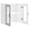 Kitchen Wall Cabinet with Glass Doors, Lucca, White