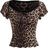[USED] Leopard print T-shirt Y2K fairy grunge Heisei gal