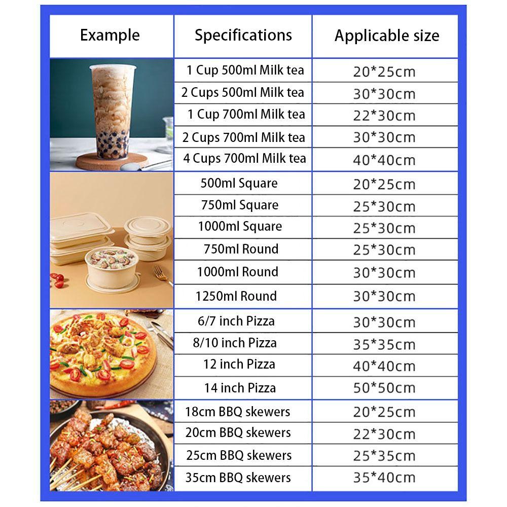 50Pcs/Pack Aluminum Foil Bag Folding Ice Cold Warm Food Thermal Drink Storage Insulation Bag Packing Delivery Carrier Cooler Bag