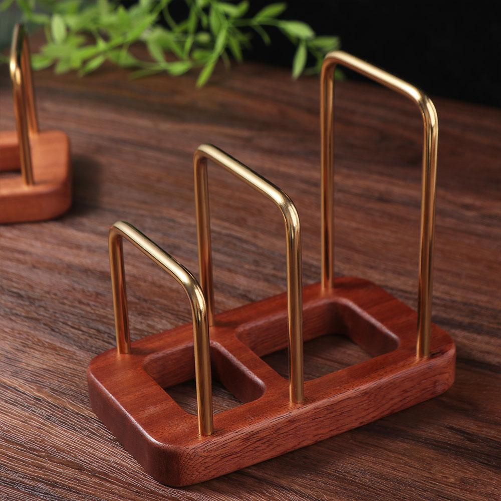 Multi Layer Design Chopping Board Organizer Stand Wood Base Pots Pan Lids Rack  Cabinet