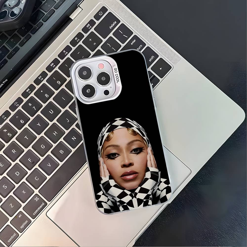 Singer B-Beyonce Phone Case For iPhone 17,16,15,14,13,12,11,Pro,XS,Max,Plus,Mini,SE4,E White Matte Shockproof Cover