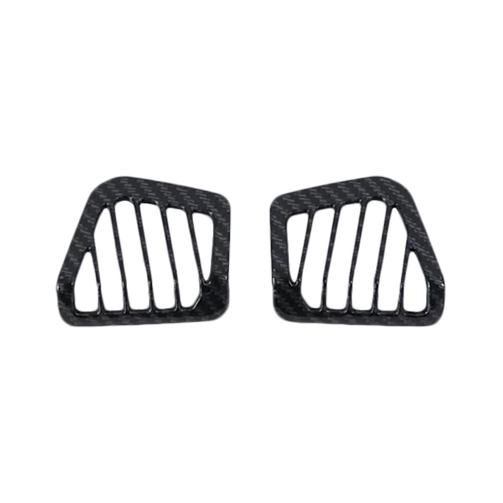 2pcs For Jeep Wrangler JL 2018 Interior Auto Parts Carbon Fiber Dashboard Air Conditioner Air Vent Frame Cover Trim