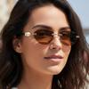 Women's Sunglasses Retro Frameless Metal Sunglasses