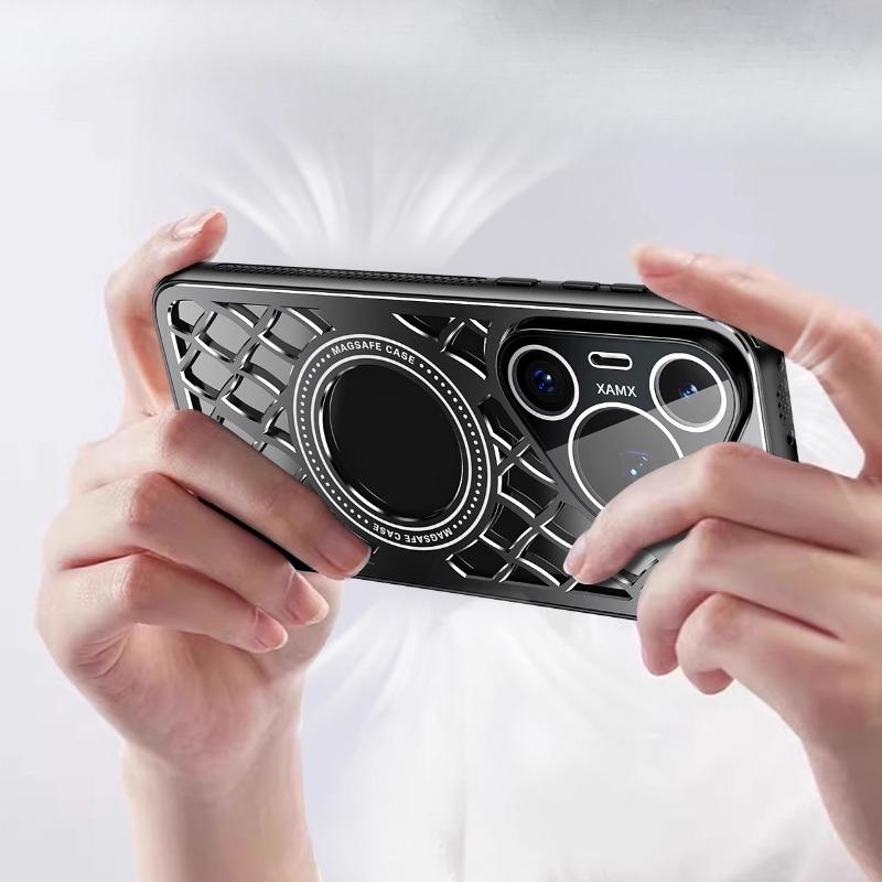 Aluminum Alloy Heat Dissipation Magnetic Ring Case For HUAWEI Pura 80Pro + 80 Ultra Magsafe Wireless Charging Shockproof Cover