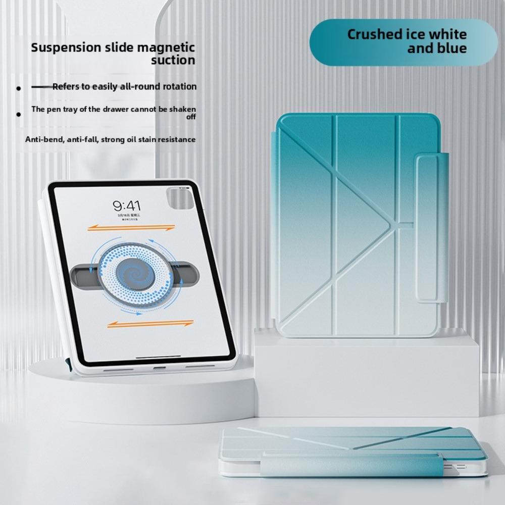 Magnetic Floating Slide for IPad Pro 11 Case Compatible with Air 5 4 Pencil Slot 10th Gen Protective Cover