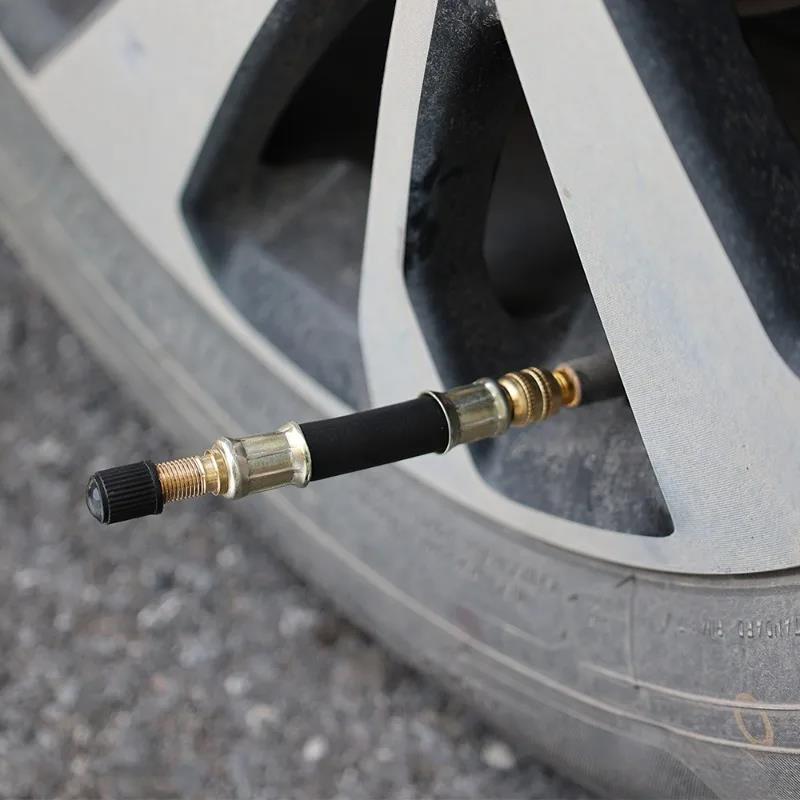 Car Tire Inflator Hose Inflatable Adapter Tyre Air Pump Extension Tube Tire Pump Gauge Hose Connector 100-210mm Tyre Valve Stem Caps1