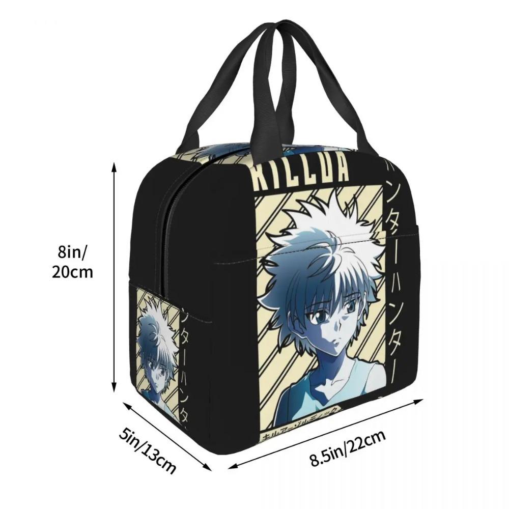 Killua Zoldyck Anime Hunter X Hunter Insulated Lunch Bag for School Cooler Thermal Food Box Tote Portable Lunch Boxes Container