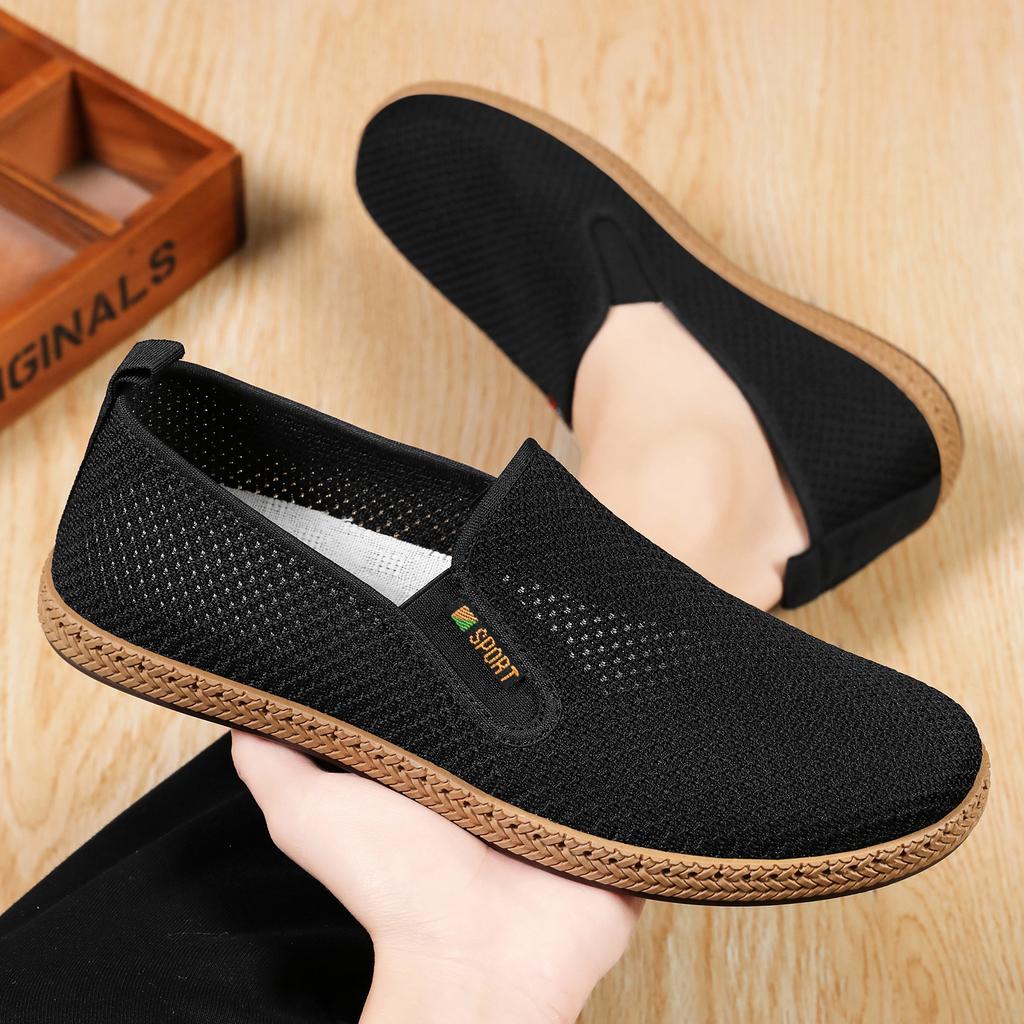 Boty staré pekingské látkové boty pelyňkové prodyšné tkané letem lehké ústí lehké pohodlné tátovy boty měkká podrážka jednoboty