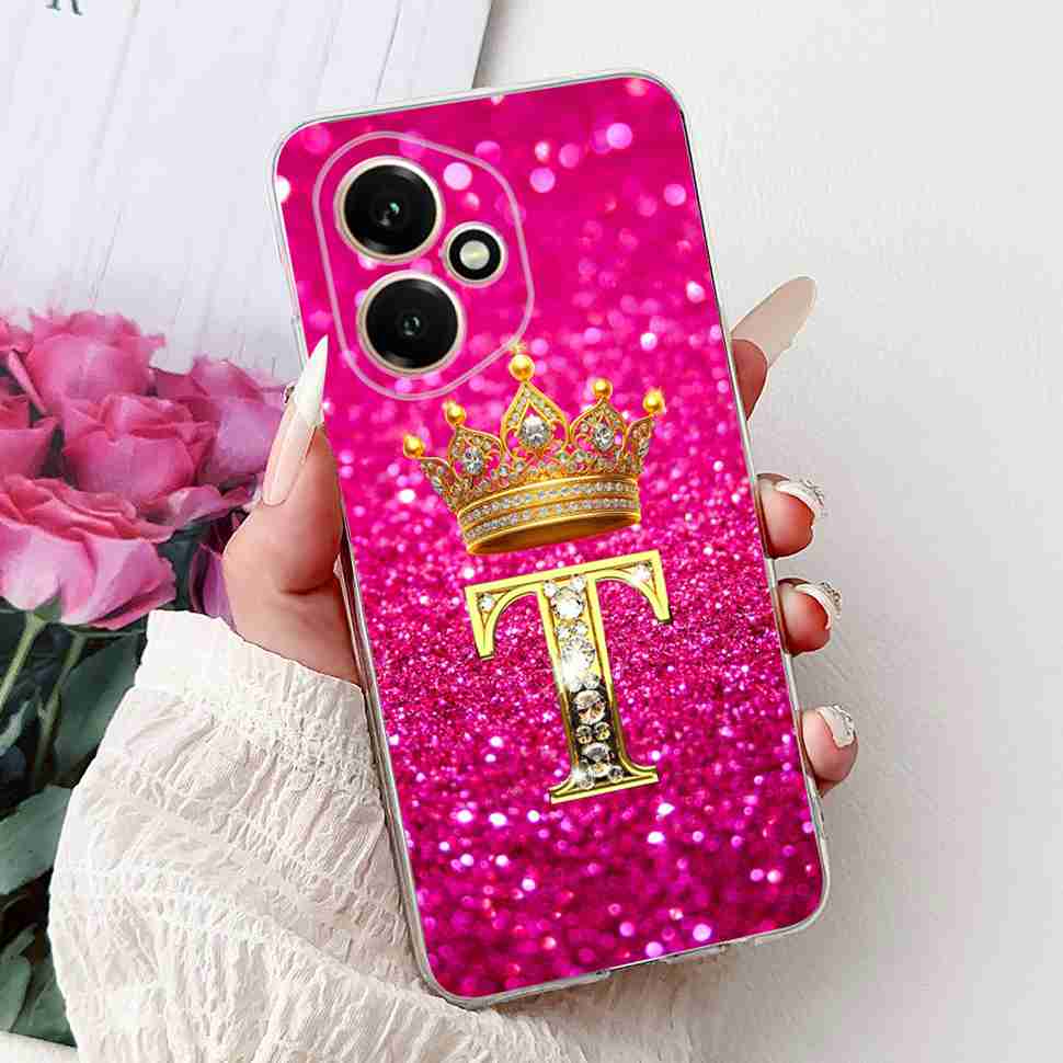For Honor 400 5G Global Case DNY-NX9 New Crown Flower Letter Soft Silicone TPU Cover For Huawei Honor400 6.55" Phone Shell Funda