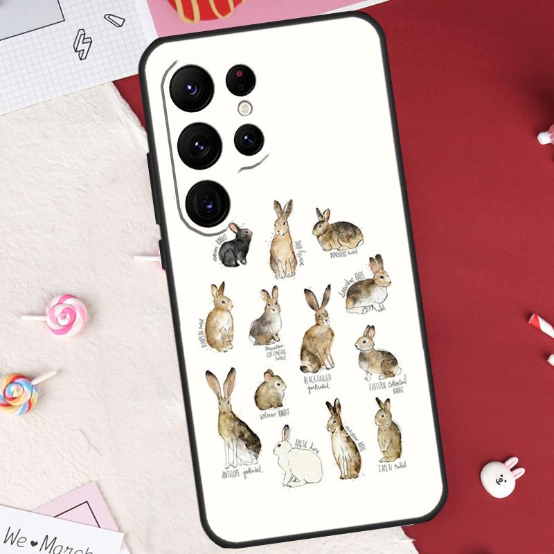 

Rabbits Bunnies Case For Samsung Galaxy S26 Ultra S23 S22 S21 S20 S24 S25 Ultra S10 Plus S25 FE Cover Shell Galaxy S26