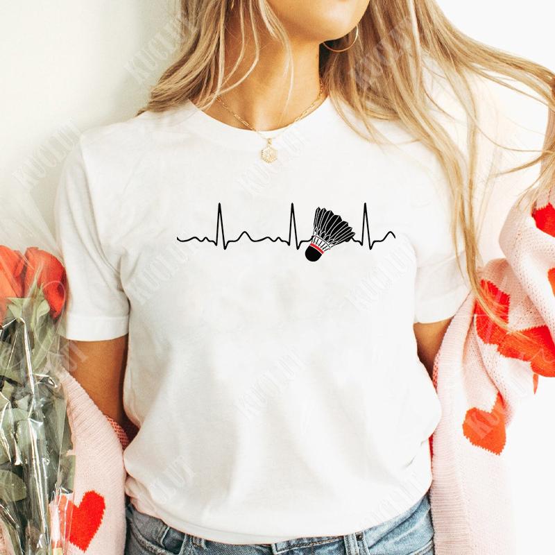 T Shirt for Women Unisex Funny Badminton Player TShirt Casual Short Sleeve O Neck Tshirts Badminton Team Tee Unisex Streetwear