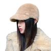 Plüsch-Baseballkappe im koreanischen Stil: Dick, Warm, Winddicht, für Großen Kopfumfang, Perfekt für Herbst- und Winter-Outdoor-Reisen.