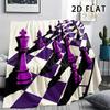 1Pc Chess Print Flannel Blanket,High quality Comfortable for All Seasons,Home Decor,Warmth and Comfort,Perfect for Christmas Gifts