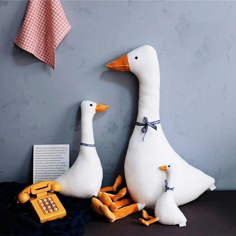 White Goose Pillow Plush Toy Adorable Sleeping Pillow Soft And Cuddly Stuffed Doll For Kids