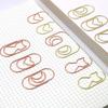 5WYOUKE Paper Clips of Cute Bookmark for Document Office 5 Designs in 3 with Storage Case [Set 30] Cat, Heart, Moon, Star, Clips, Metal,