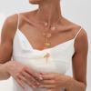 Ingemark Kpop Flower Petal Long Tassel  Chest Chain Necklace for Women Trend 2025 Wedding Bridal Sexy Choker Neck Jewelry Gift