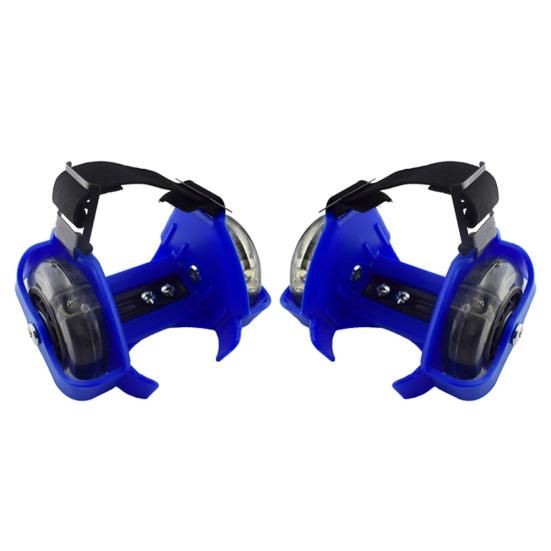 1 Pair Kids Children Outdoor Adjustable LED Flashing Wheel Heel Skate Rollers