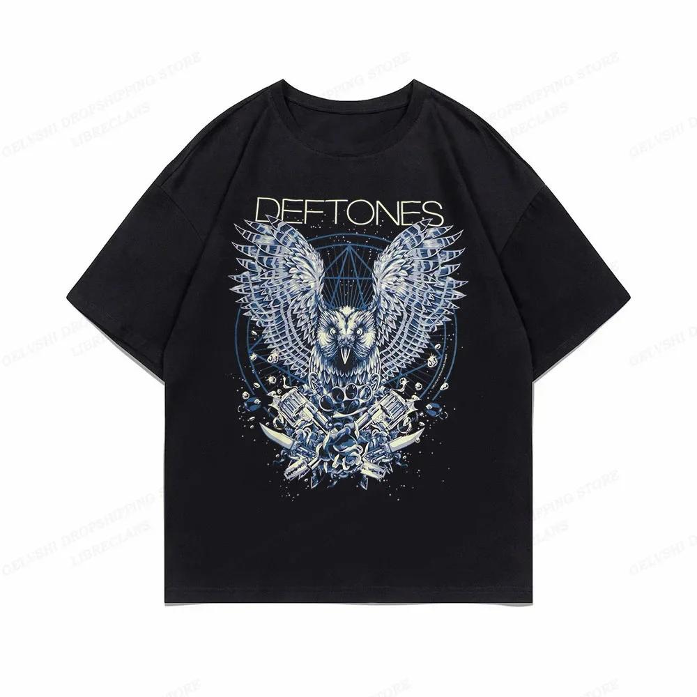 Women T Shirt Deftones Cute Trendy Print Tops Tee Black T-shirt Female Summer T-shirt 90s Girls Graphic Tee Female Cute Tops Tee Unisex T-Shirt