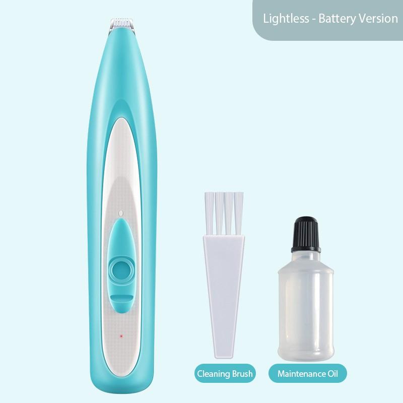 

Электрический триммер для кошек, собак с подсветкой для ухода за домашними животными, бритвы для лица, ног, ушей, ягодиц, электрический триммер для груминга с зарядкой через USB Battery version синий