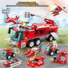 TOYLINX Building Blocks Models City Series Fire Station Truck Firefighter City Educational DIY Model Toys for Children Kid Gifts