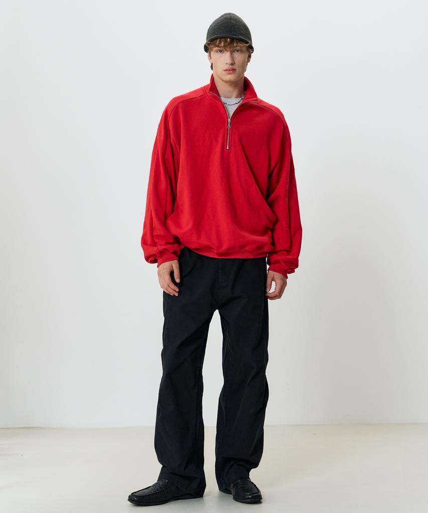 KNOUUN Half Zip Sweatshirt (Red)