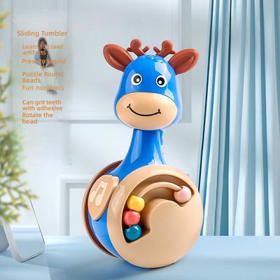 Little Deer Roly-Poly Children's Educational Early Learning Toy Baby Soothing Cartoon Squeaky Little Dinosaur