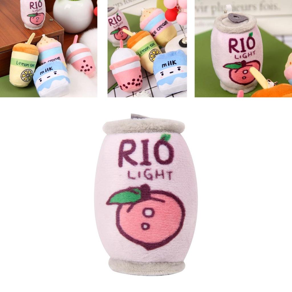 Adorable Fruit Bubble Tea Stuffed Plush Pendant Doll Xmas Gift