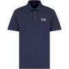EA7 SS25 Logo Print Cotton Tennis Polo Shirt Men Tops Armani-Blue 7M000181-AF10373-UB102