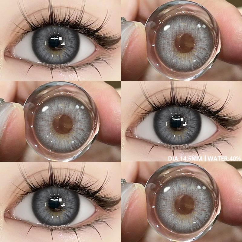 1 Pair Colored Contacts for Eyes Blue Eye Lenses Gray Pupils Brown Lenses Green Contact Lenses Beauty Makeup Yearly