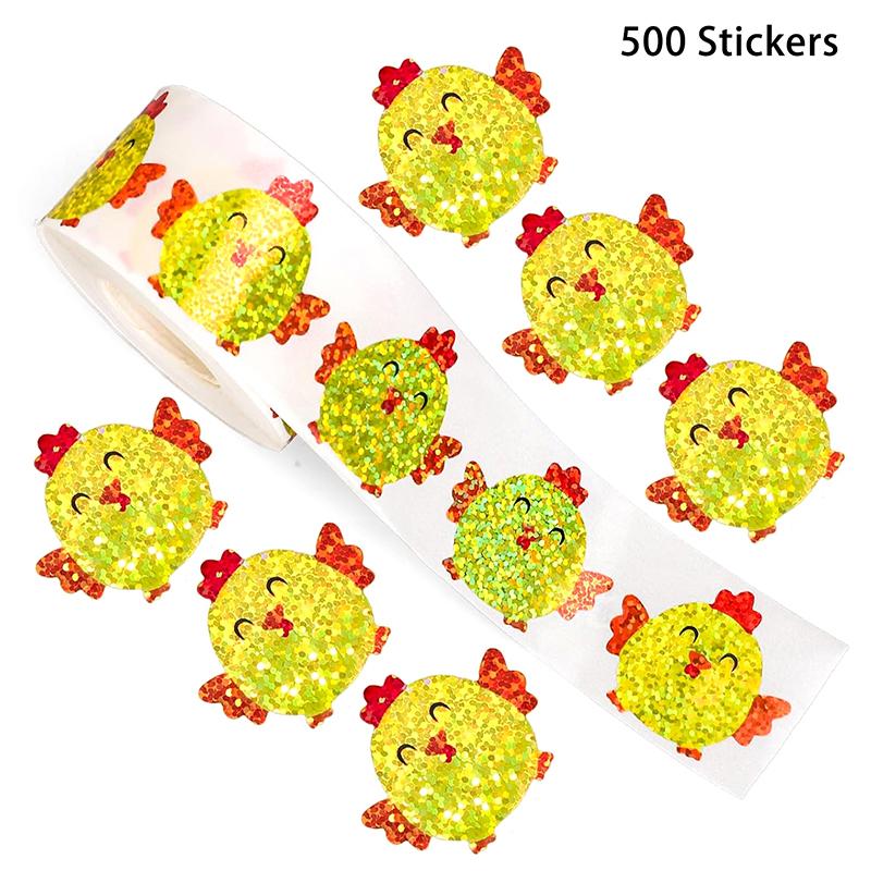 500Pcs Glittering Flower Sticker Party Gift Wrapping Label Sticker Children Reward Stickers Scrapbook Stationery