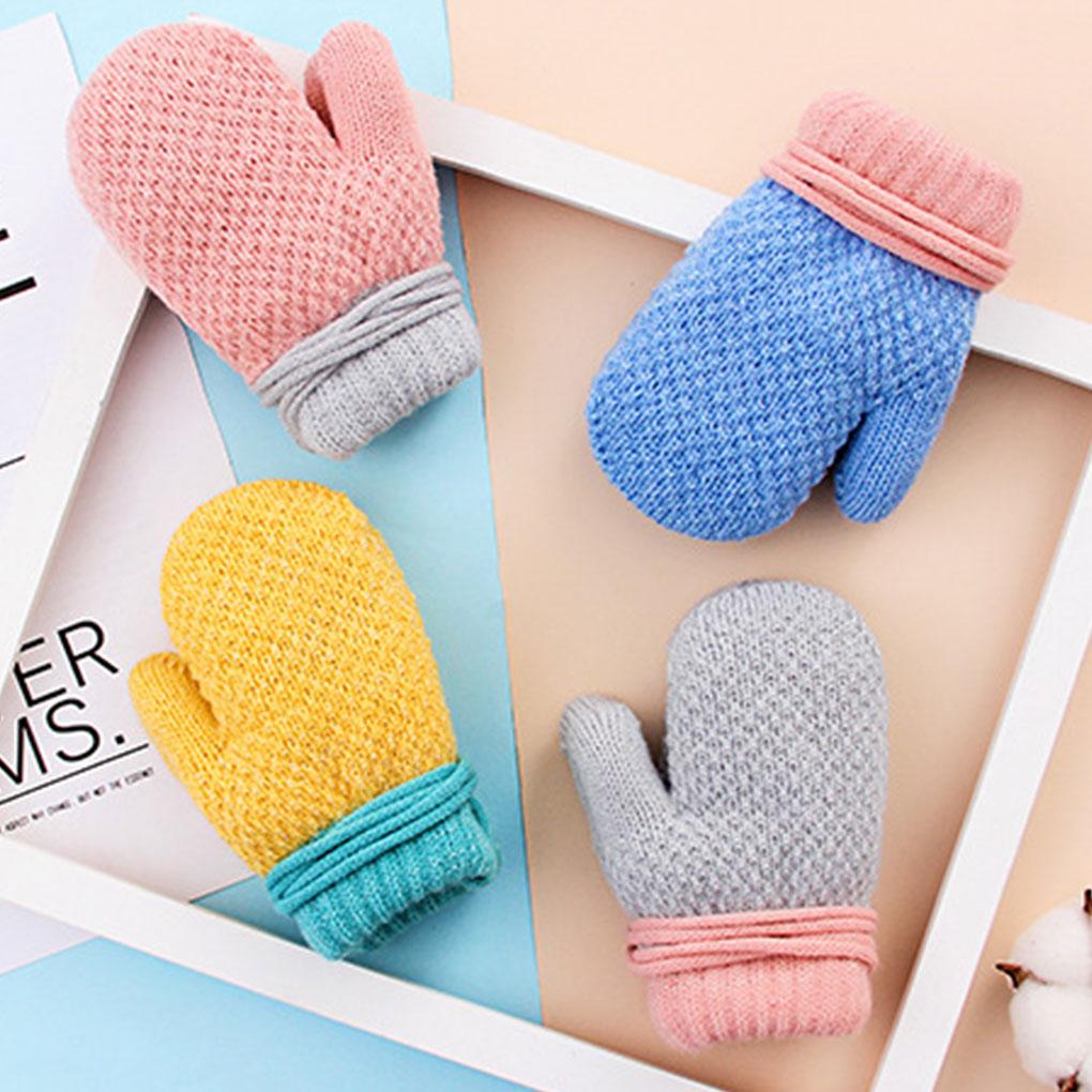 Boys Girls Mittens Toddler Gloves Age 2-3 Soft Hanging Neck Mittens For 1-3 Years Old Baby Mittens