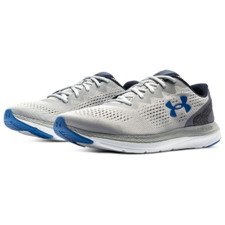 Under Armour Charged Comfortable Fabric Low-Top Casual Running Shoes Men Sneaker Gray 3024136-109