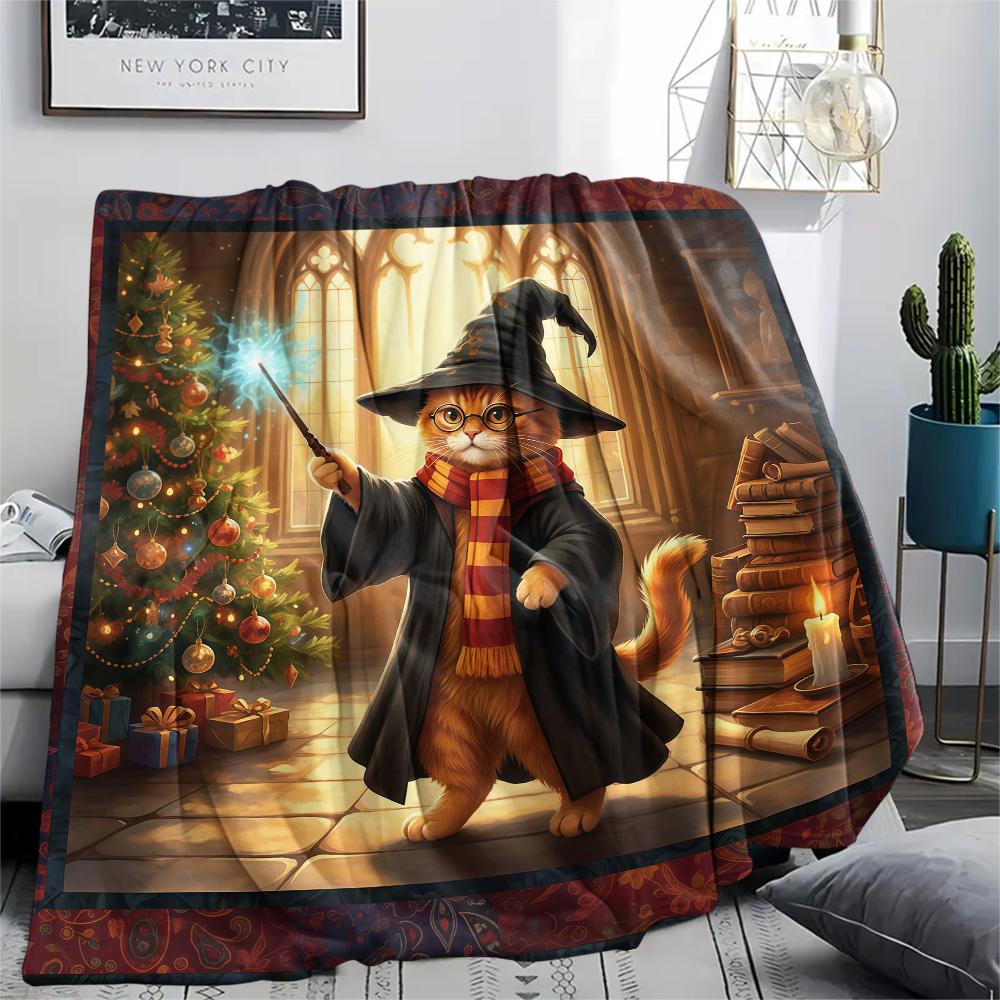 1 Pezzo Coperta in Flanella con Stampa Cartone Animato, Alta Qualità Confortevole per Tutte le Stagioni, Decorazione per la Casa, Calore e Comfort, Perfetta per Regalo di Natale Compleanno