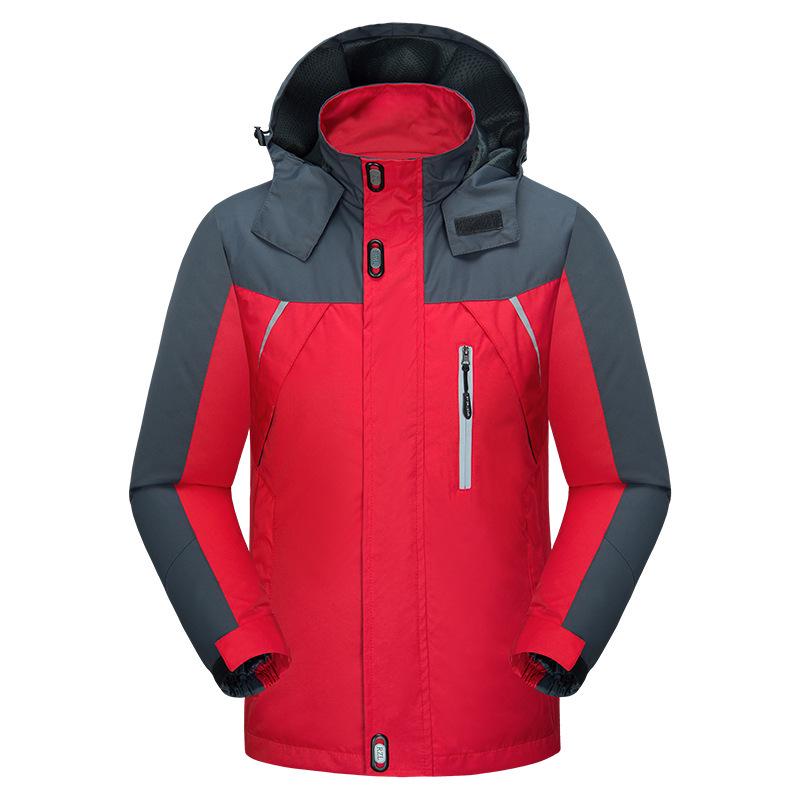 Verdickende Herbstjacken Herren Mäntel Freizeit Kapuzen Herren Windjacke Winddicht Wasserdicht Herren Plüsch Stil Jacken 5XL