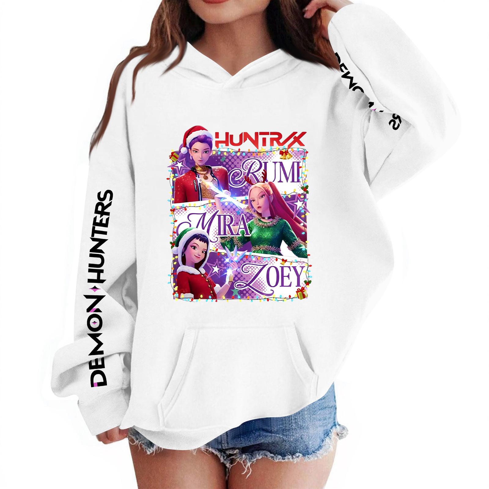 

Детский пуловер с длинным рукавом, свободного кроя, с принтом букв, капюшоном на шнурке 160 белый