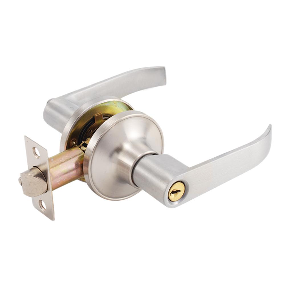 Room Door Handle Lock High-Grade Aluminum Alloy Handle Latch with 3 Keys Three-Pole Spherical Door Lock For Bedroom Bathroom
