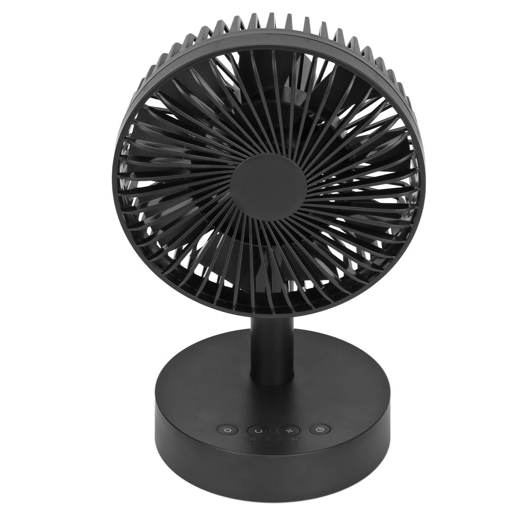 Desk Fan USB Charging 3 Speeds Strong Airflow 90 Degree Head Shaking 4 Timeing Modes Desktop Small F