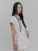 Soltipebeul Lace Scarf Printing Top [White]