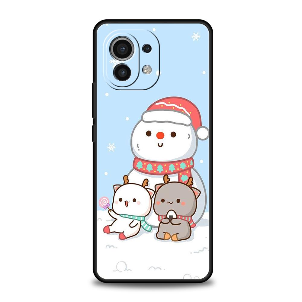 Peach And Goma Cat Phone Case for Xiaomi Poco C51 F3 X3 X4 GT NFC M3 M4 M5 Mi 13 12 11 Ultra 12T Pro Lite 5G Silicone Cover Bags