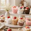 50 pezzi Tulip Muffin Cupcake Pirottini di carta antiolio per cupcakes Scatola per muffin Strumenti per decorare torte Pirottini per muffin