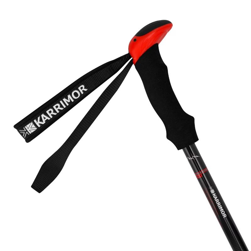 Karrimor Carbon Trekking Poles Set of 2, Ultra-lightweight 190g/piece (black/red) [item]