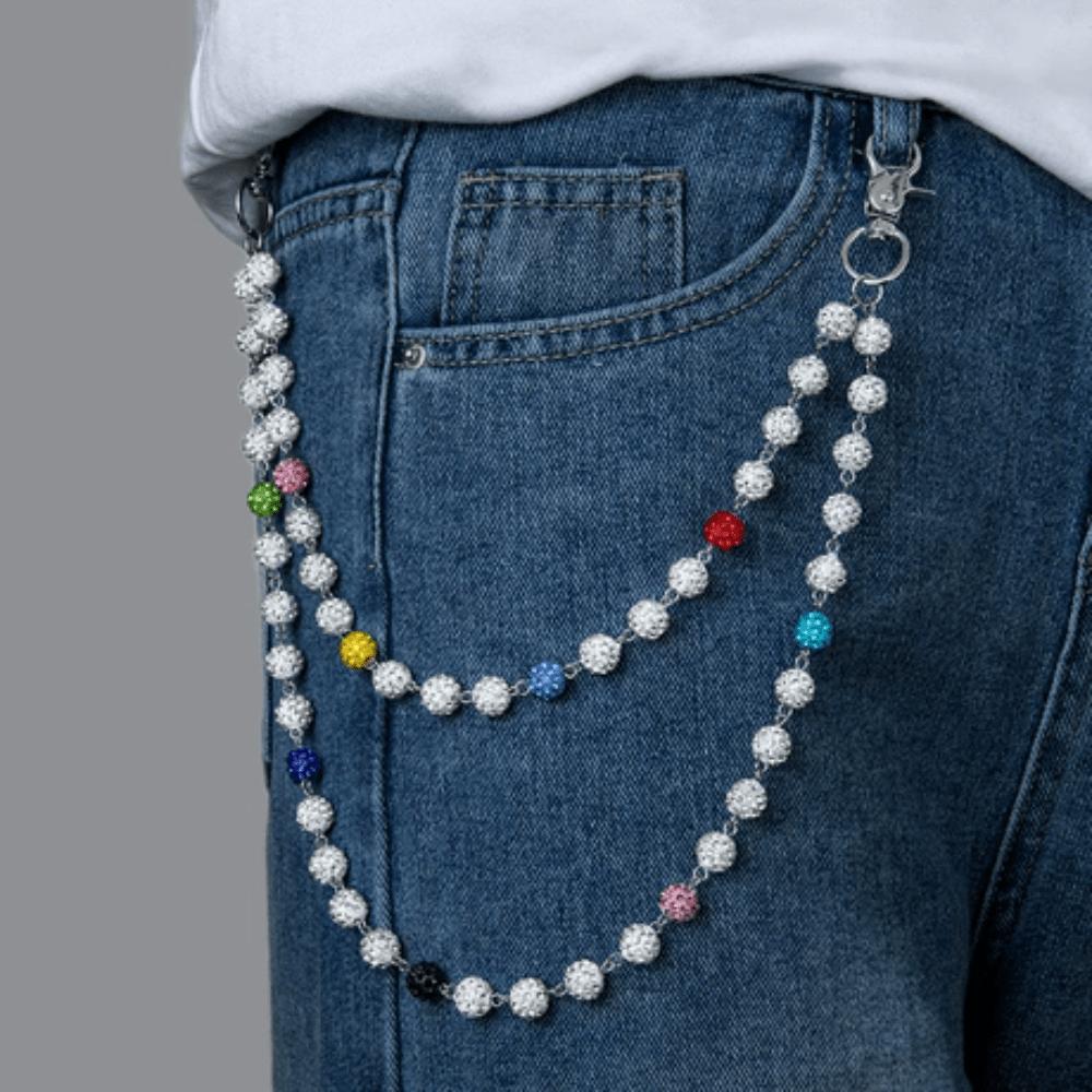 1pc Fashion Street Hip Hop Men's Pant Chain, Waist Chain For Women, Handmade Chain For Men & Women, Suitable For Festivals, Parties